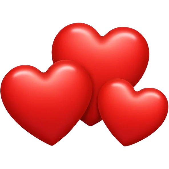 Three hearts emoji