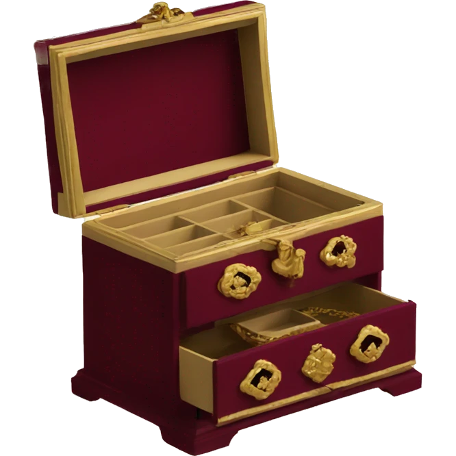 Regency jewelry box maroon color  emoji