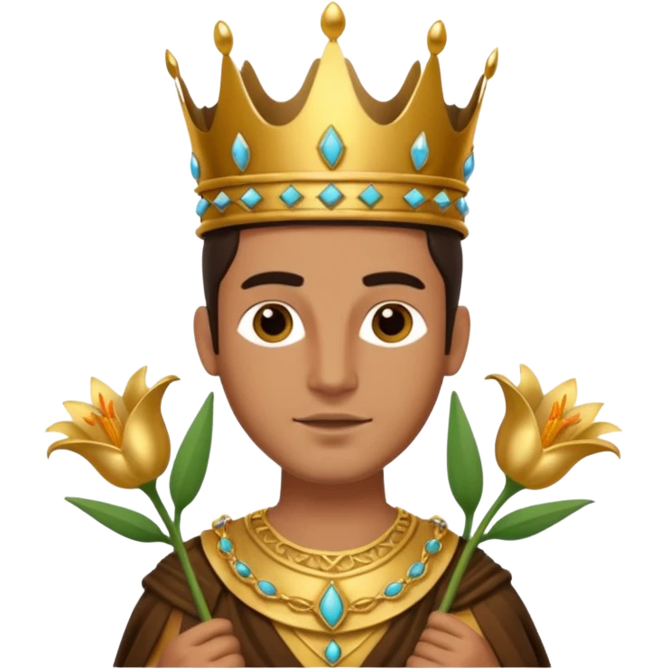 Ancient Minoan prince of lillies emoji