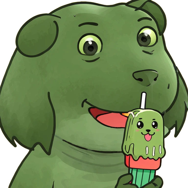 Girl eating paw popsicle emoji