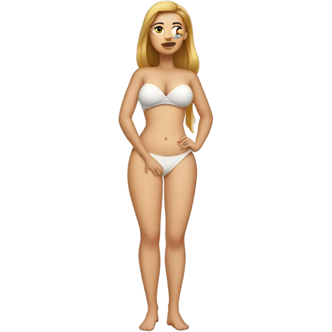 single Slim-Thicc white woman posing (hourglass figure) emoji