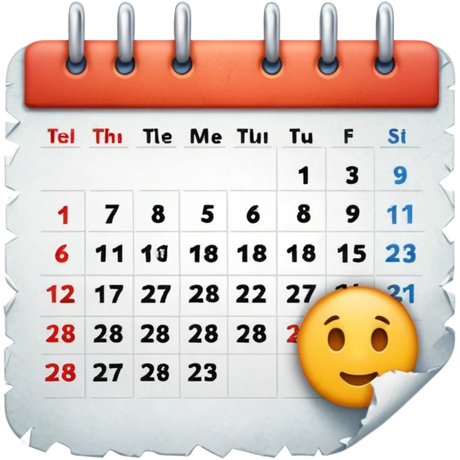 calendar day 1  emoji