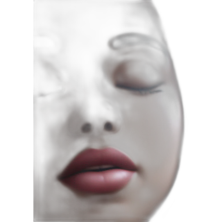 serene girl with closed eyes emoji