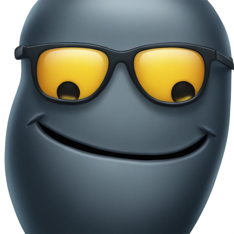 Black whale wearing sunglasses emoji