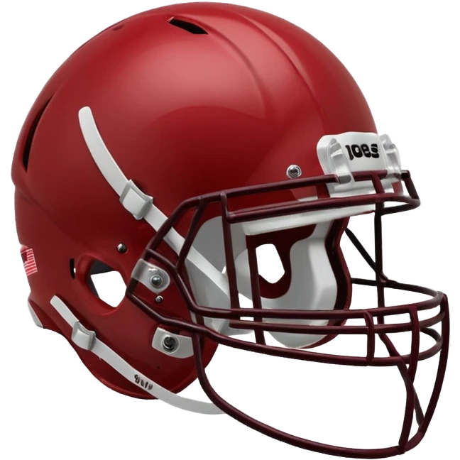 college football player helmets dark red  emoji