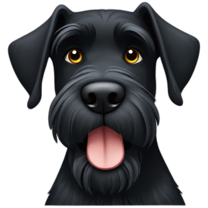 black Giant Schnauzer emoji