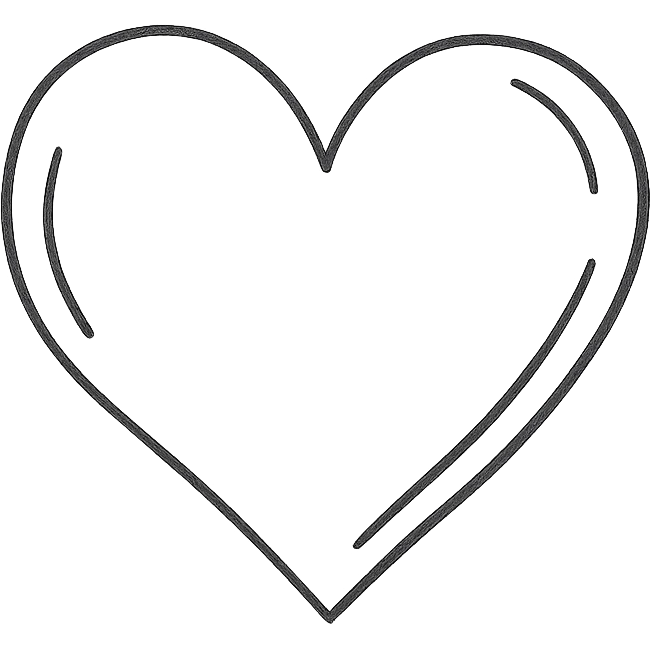 like icon, hand drawn outline style emoji