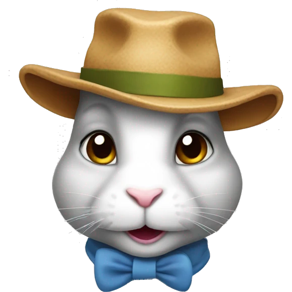 Rabbit wear a hat  emoji