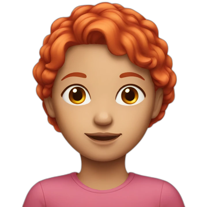 Girl with red hair emoji