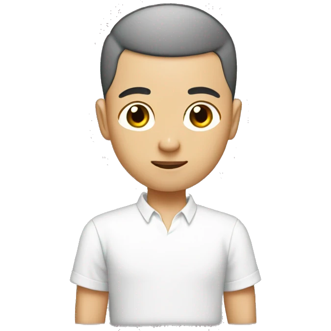Joey taiwanese Buzz cut white shirts  emoji