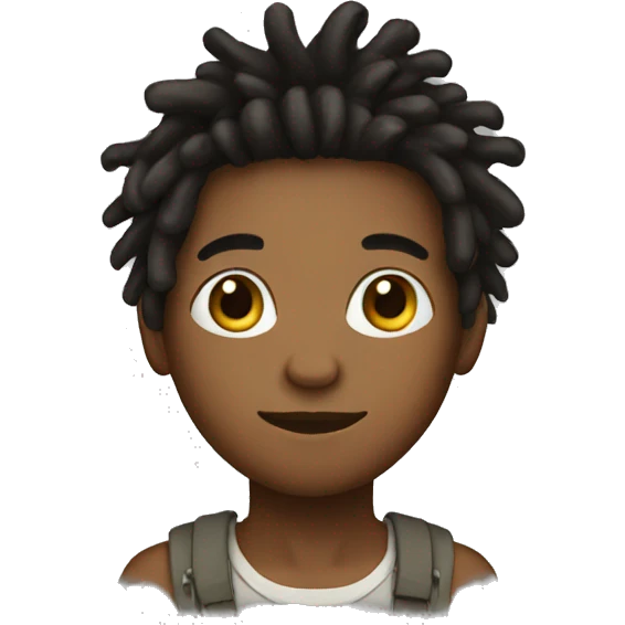 Boy with dreadlocks  emoji