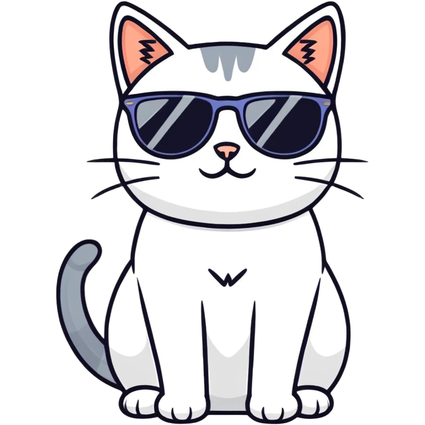Cat with sunglasses emoji