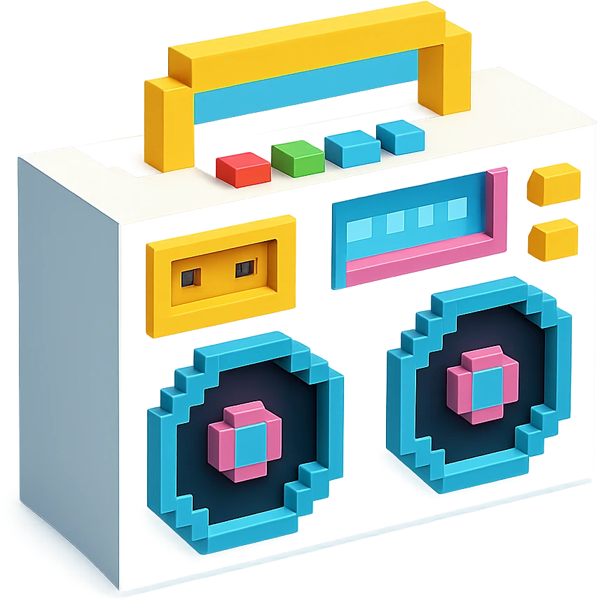 white boombox emoji