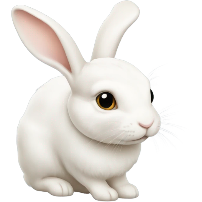 Lapin bélier blanc albinos  emoji