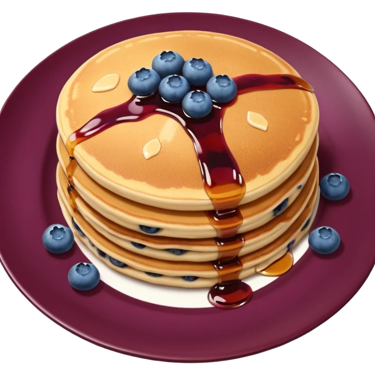 Blueberry pancakes  Burgundy emoji