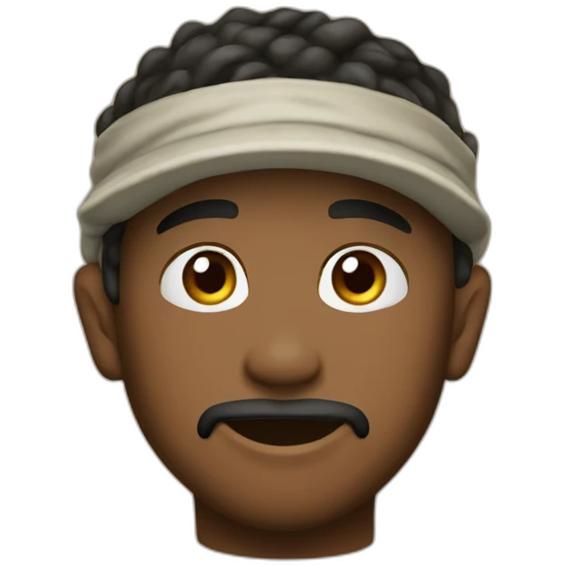 safari man bandana neck rie emoji