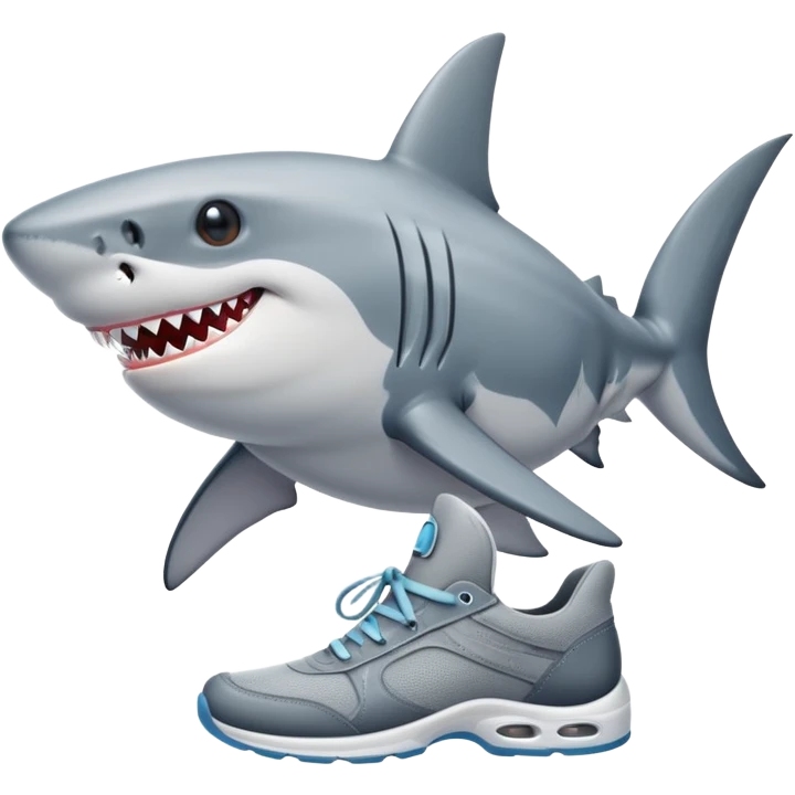 sharke wearing shoes  emoji