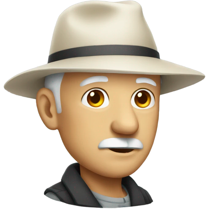 Old bald man with hat emoji
