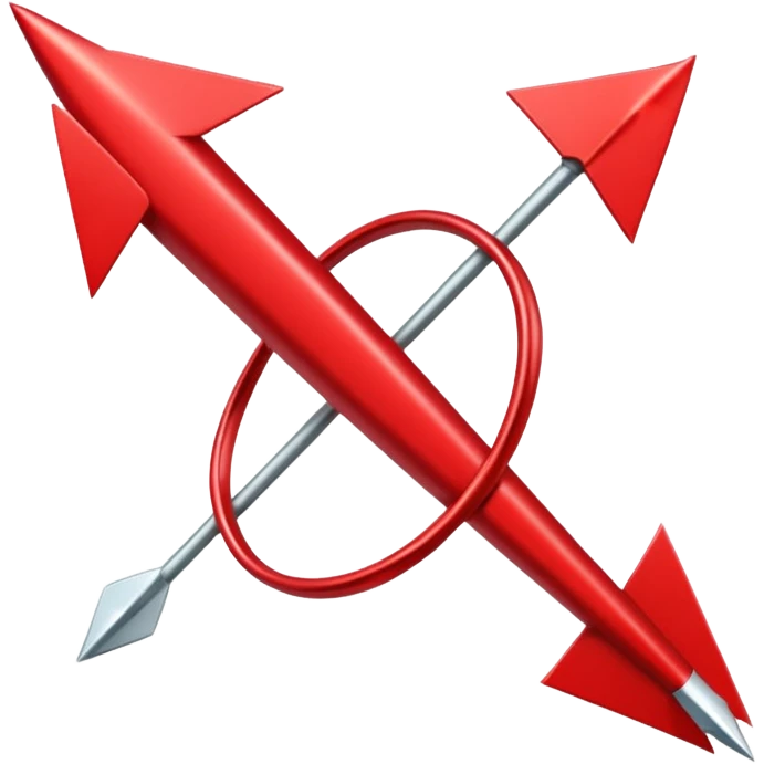 red arrow pointing down against a molecule background emoji