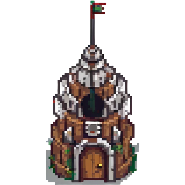 small fortress castle pixel art style emoji