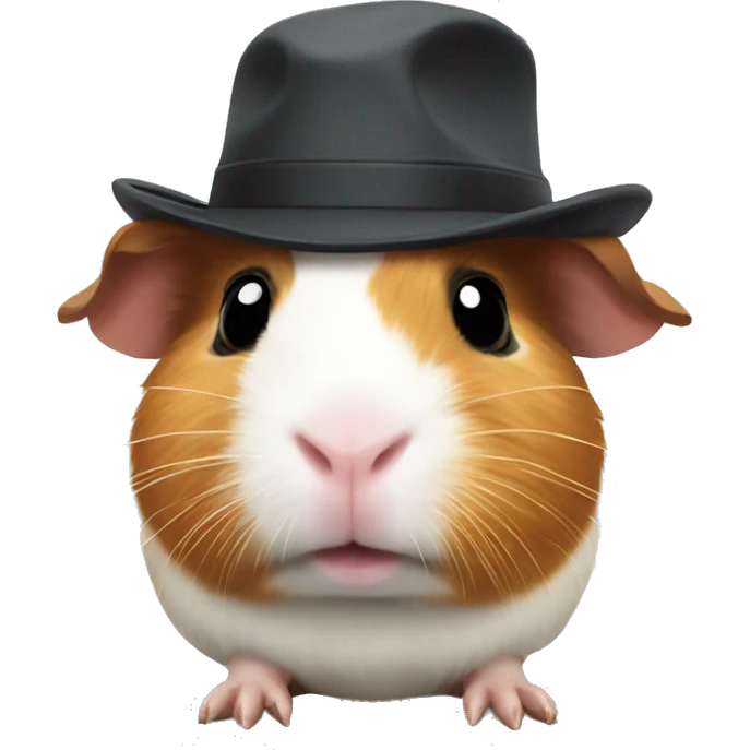 Guinea pig wearing a hat emoji