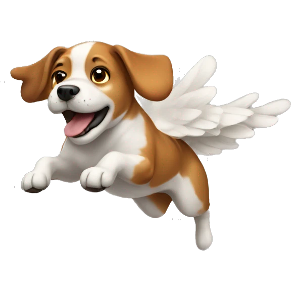 Dog flying  emoji