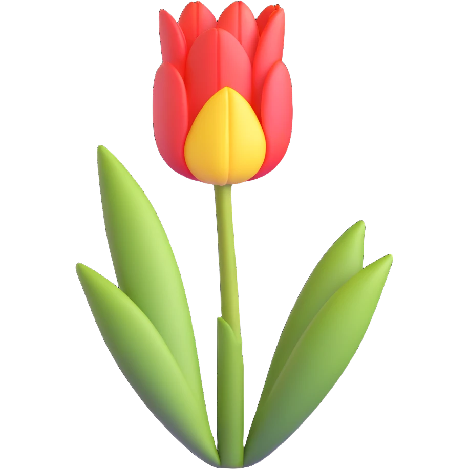 Easter tulip flower emoji