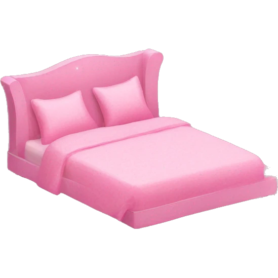 Glitter pink bed with glitter curtains, super fancy emoji