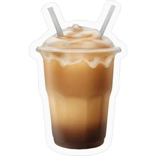 Aesthetic tan iced coffee emoji