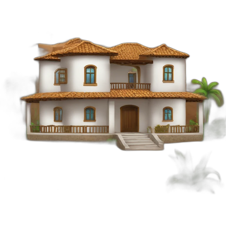 casa grande en campo moderna casa de la cascada emoji