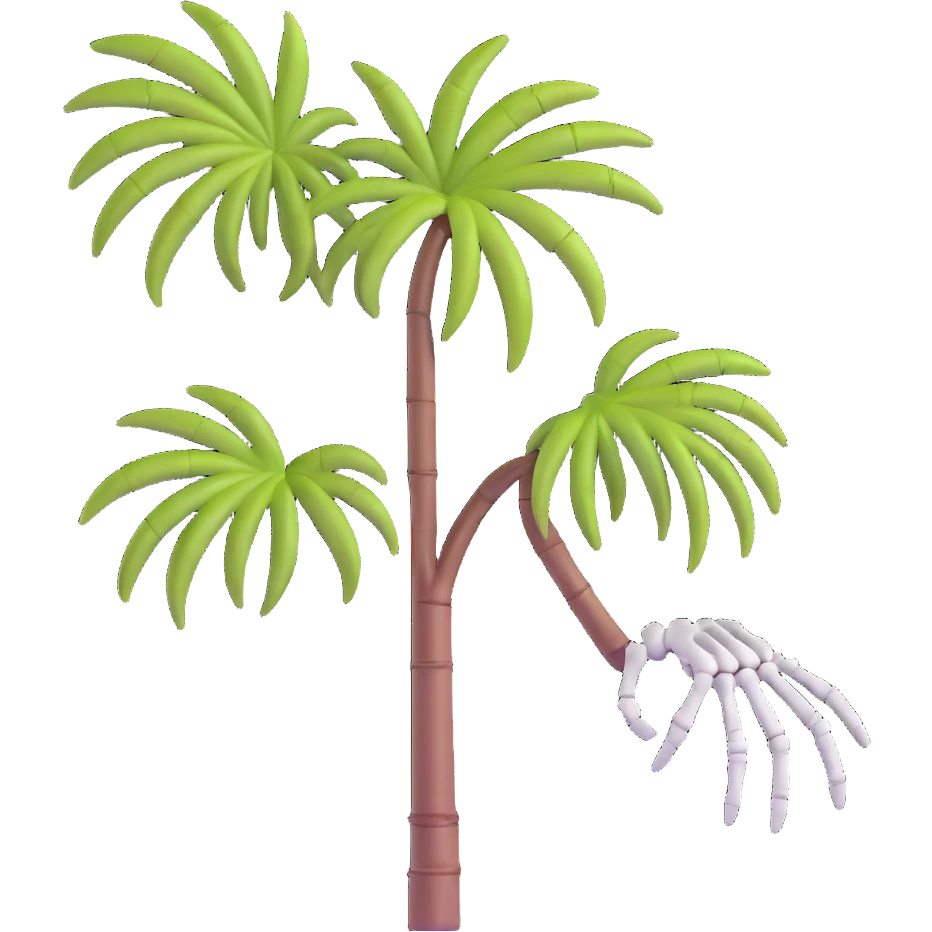 skeleton palm emoji
