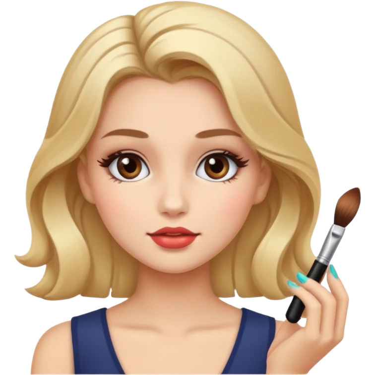 Красится девочка с шикарной укладкой emoji