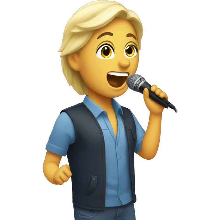 Singing karaoke  emoji