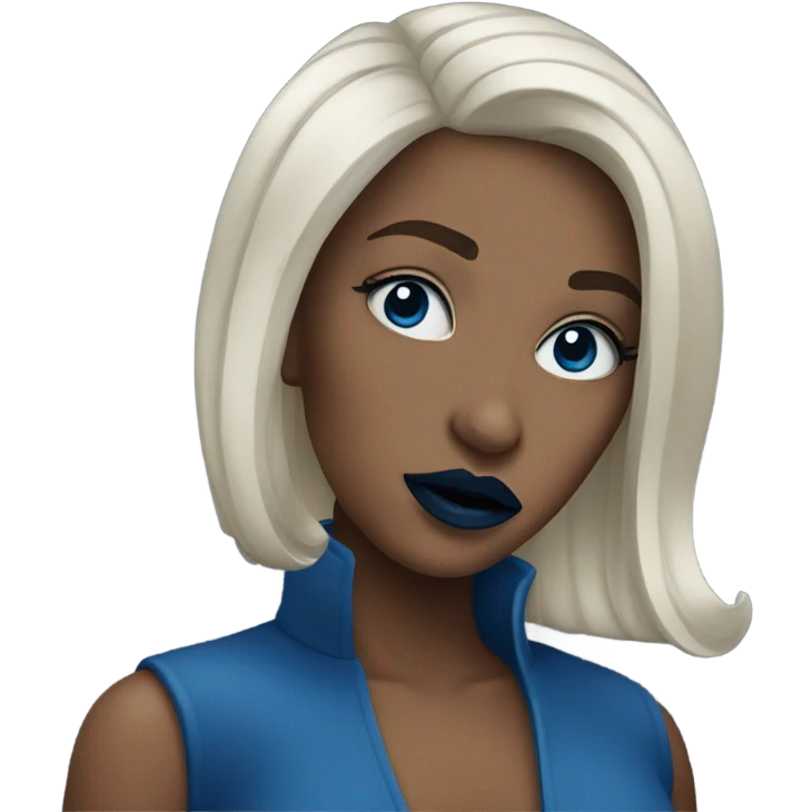 
dark blue lips emoji