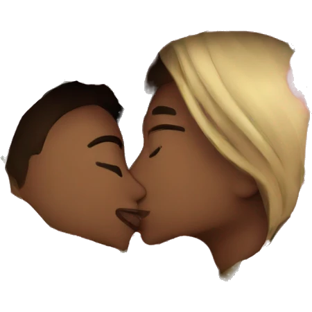 Kiss, flowers emoji
