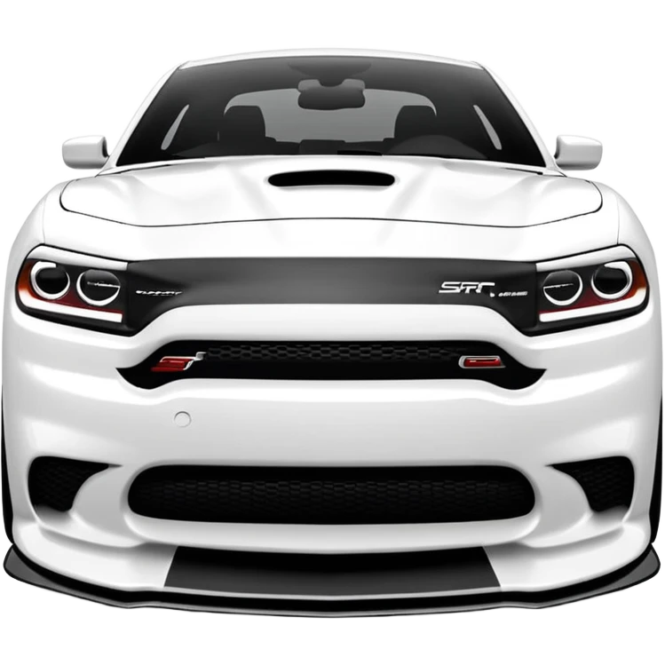 CHARGER DOSH HellCat SRT white and With low suspension body kit 4k, 8k and carbon: spoiler Wheels and hood  emoji
