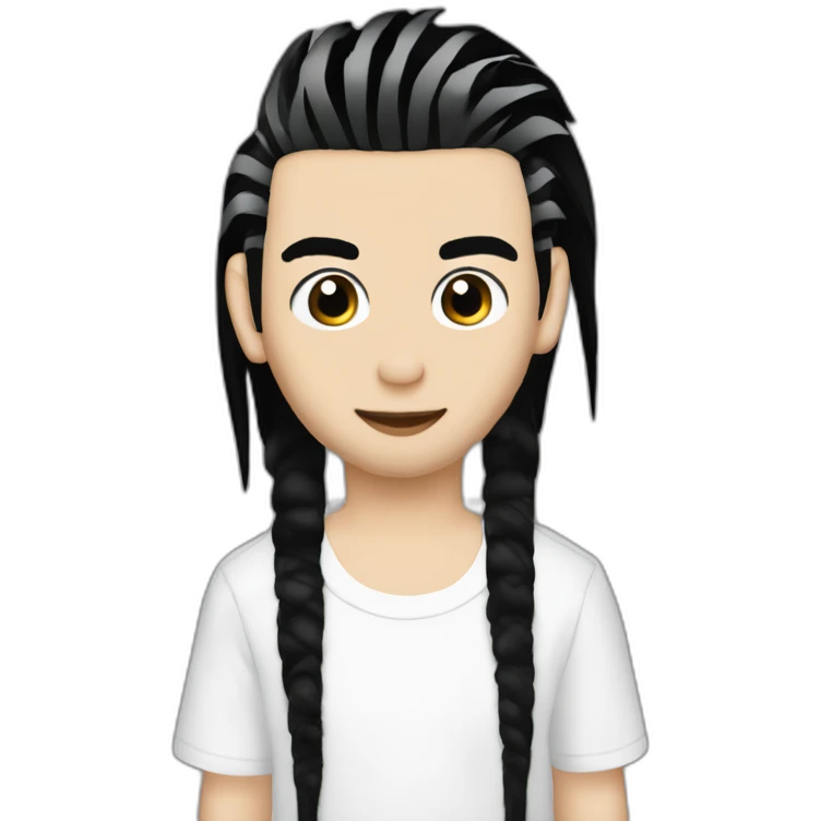 Bill Kaulitz skunk hair 2000s emoji