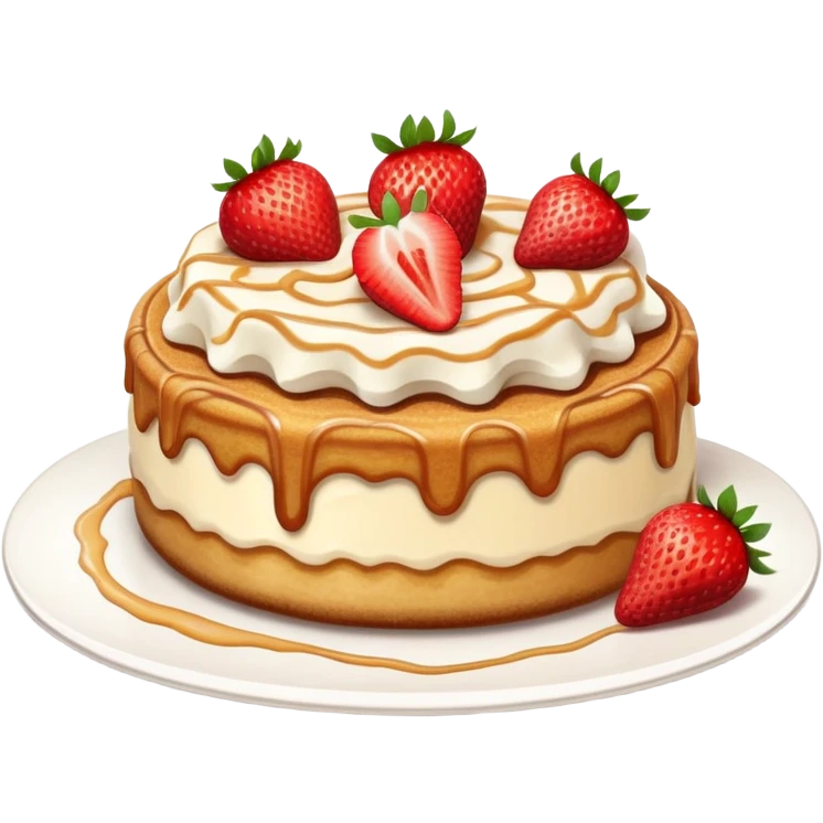 churro cheesecake with strawberries on top emoji