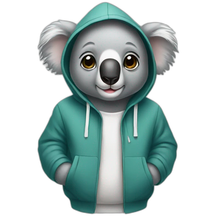 Koala wearing hoodie emoji