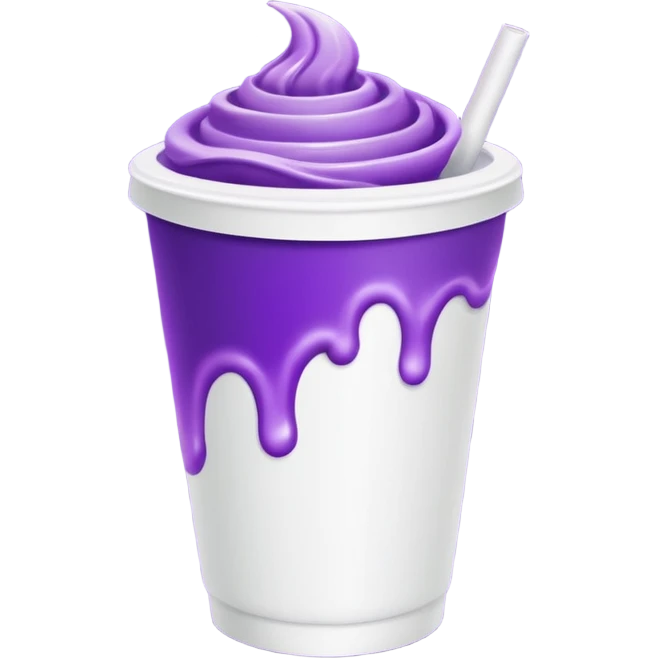 purple liquid inside styrofoam cup emoji