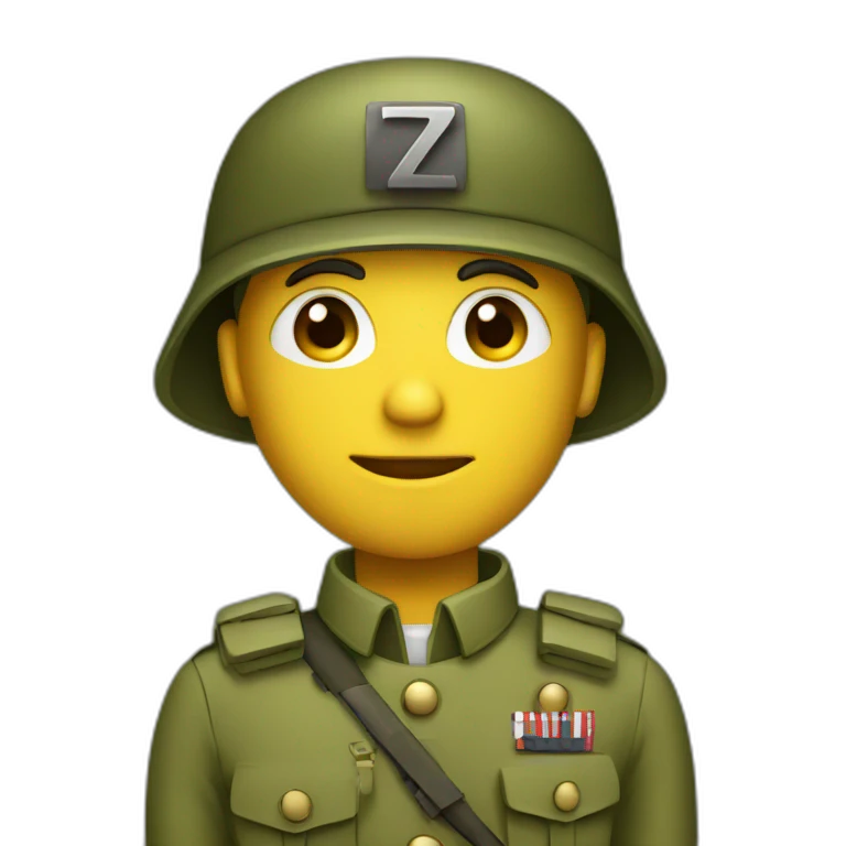 soldier with letter z emoji