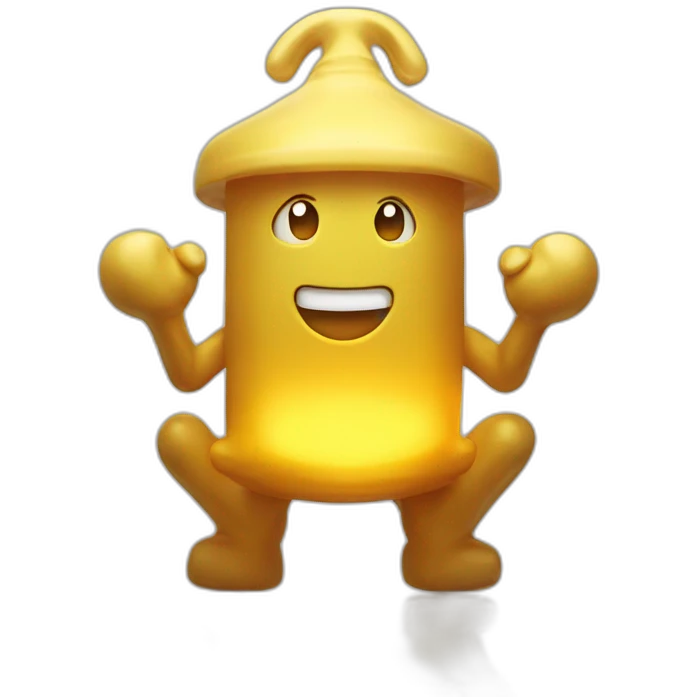 toy piece with a glowing letter in it emoji