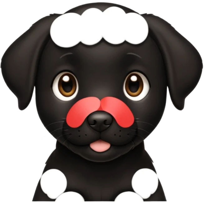 Cachorro preto labrador emoji