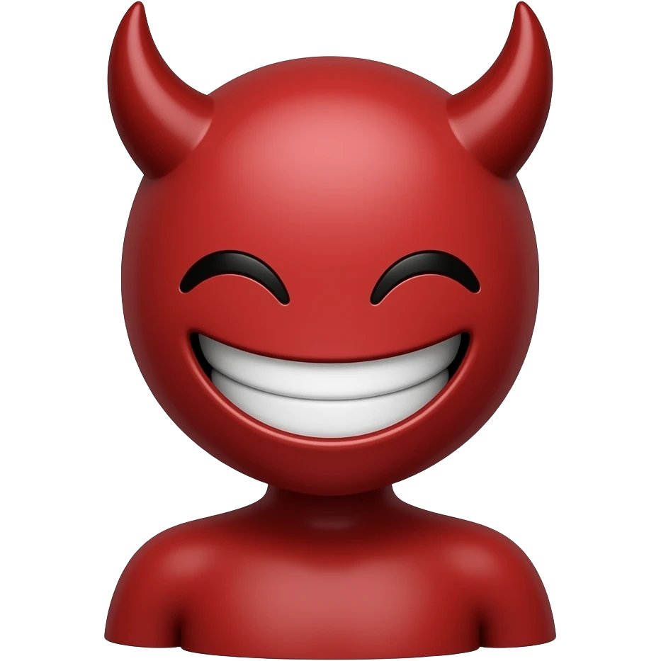 demon laugh stick figure emoji