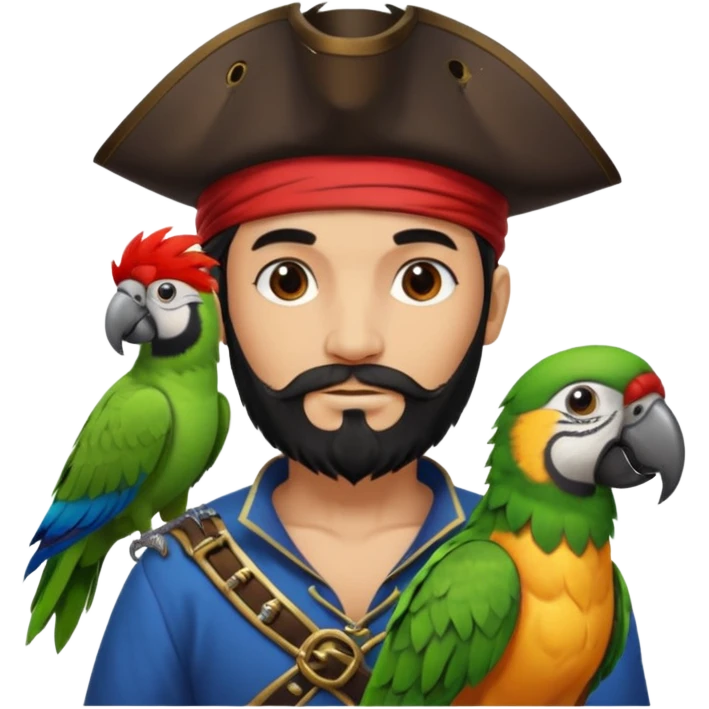 pirate and parrot emoji