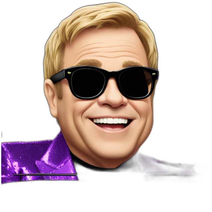 elton john at glastonbury emoji