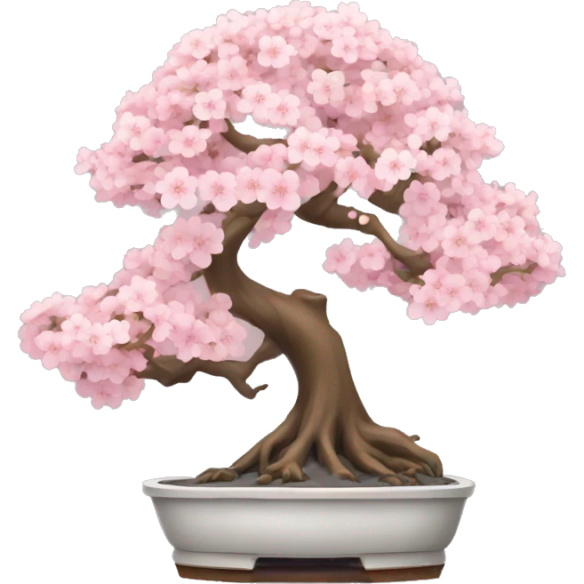 Bonsai Japanese cherry blossom tree emoji