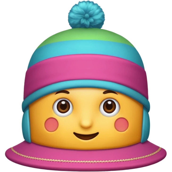 colorful hat emoji