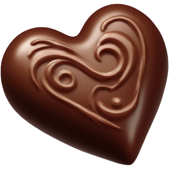 Corazón de chocolate emoji