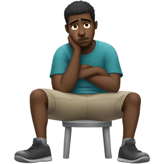 tired black male  emoji